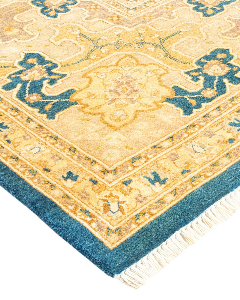 One-of-a-Kind Imported Hand-knotted Area Rug  - Blue,  8' 2" x 13' 3" - Modern Rug Importers