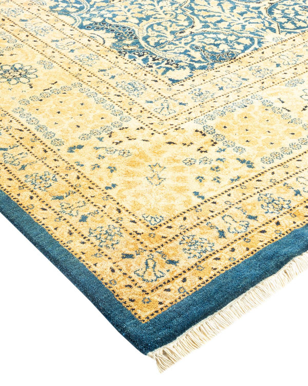 One-of-a-Kind Imported Hand-knotted Area Rug  - Blue,  8' 2" x 14' 8" - Modern Rug Importers