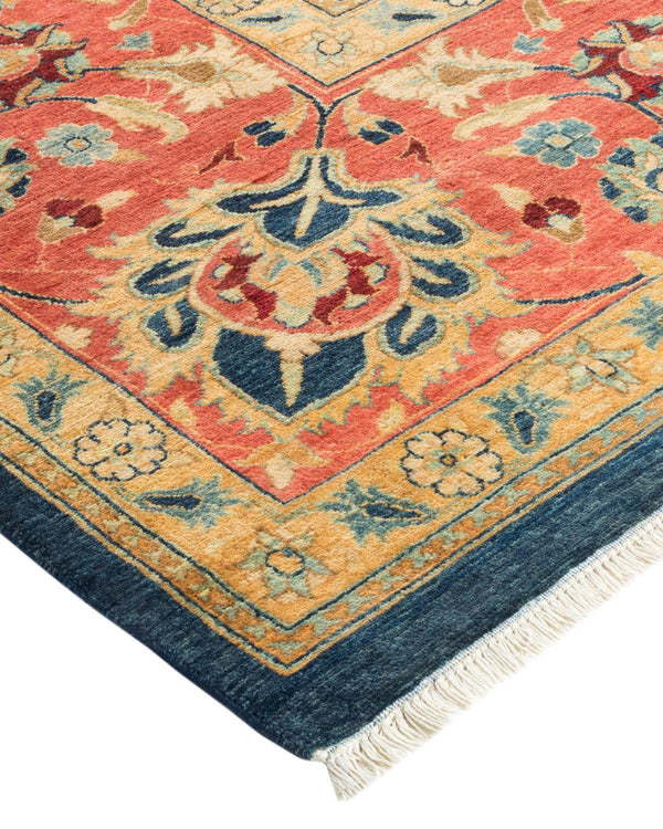 One-of-a-Kind Imported Hand-knotted Area Rug  - Blue, 9' 1" x 11' 10" - Modern Rug Importers