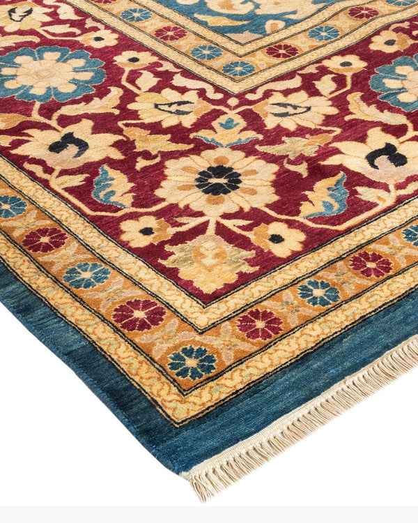 One-of-a-Kind Imported Hand-knotted Area Rug  - Blue, 9' 2" x 11' 10" - Modern Rug Importers