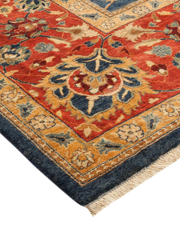 One-of-a-Kind Imported Hand-knotted Area Rug  - Blue, 9' 2" x 11' 2" - Modern Rug Importers