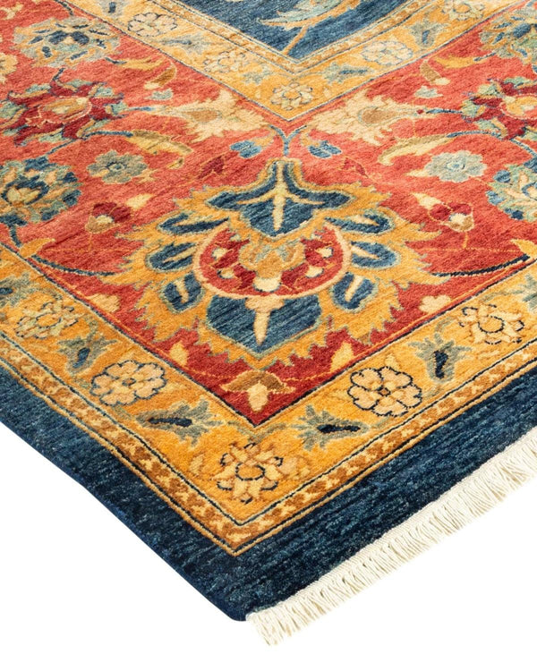 One-of-a-Kind Imported Hand-knotted Area Rug  - Blue, 9' 2" x 12' 4" - Modern Rug Importers