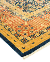 One-of-a-Kind Imported Hand-knotted Area Rug  - Blue,  9' 3" x 11' 5" - Modern Rug Importers