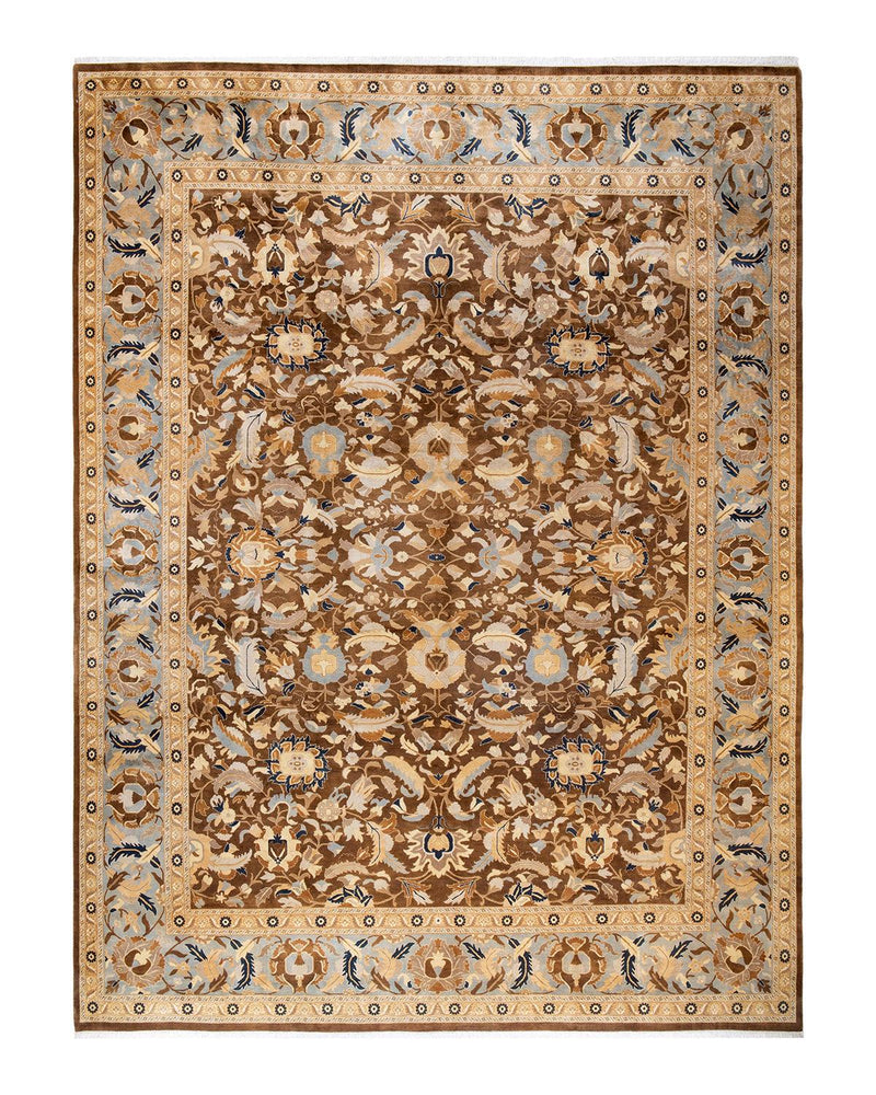 One-of-a-Kind Imported Hand-knotted Area Rug  - Brown, 10' 3" x 13' 9" - Modern Rug Importers