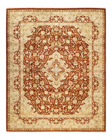 One-of-a-Kind Imported Hand-Knotted Area Rug  - Brown,  8' 2" x 10' 2" - Modern Rug Importers