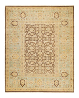 One-of-a-Kind Imported Hand-Knotted Area Rug  - Brown, 8' 4" x 10' 5" - Modern Rug Importers