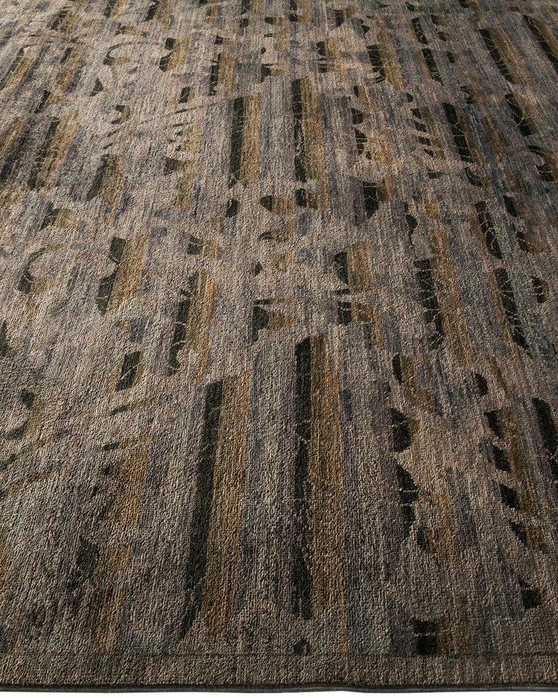 One-of-a-Kind Imported Hand-knotted Area Rug  - Dark Gray, 8' 10" x 12' 1" - Modern Rug Importers