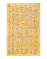 One-of-a-Kind Imported Hand-knotted Area Rug  - Green, 6' 0" x 9' 1" - Modern Rug Importers