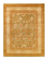 One-of-a-Kind Imported Hand-knotted Area Rug  - Green, 8' 1" x 10' 2" - Modern Rug Importers