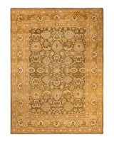 One-of-a-Kind Imported Hand-knotted Area Rug  - Green, 9' 0" x 12' 1" - Modern Rug Importers