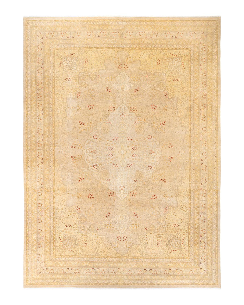 One-of-a-Kind Imported Hand-Knotted Area Rug  - Ivory, 10' 2" x 13' 10" - Modern Rug Importers