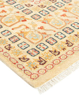 One-of-a-Kind Imported Hand-Knotted Area Rug  - Ivory, 6' 1" x 9' 1" - Modern Rug Importers