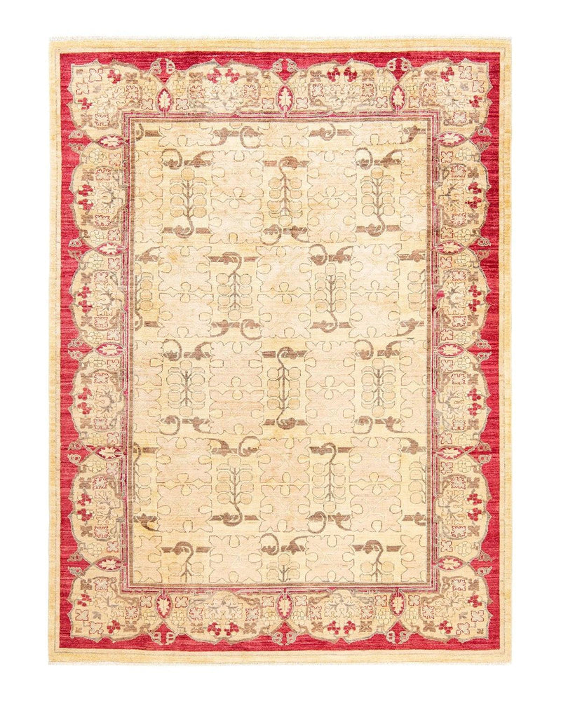 One-of-a-Kind Imported Hand-knotted Area Rug  - Ivory, 6' 2" x 8' 7" - Modern Rug Importers