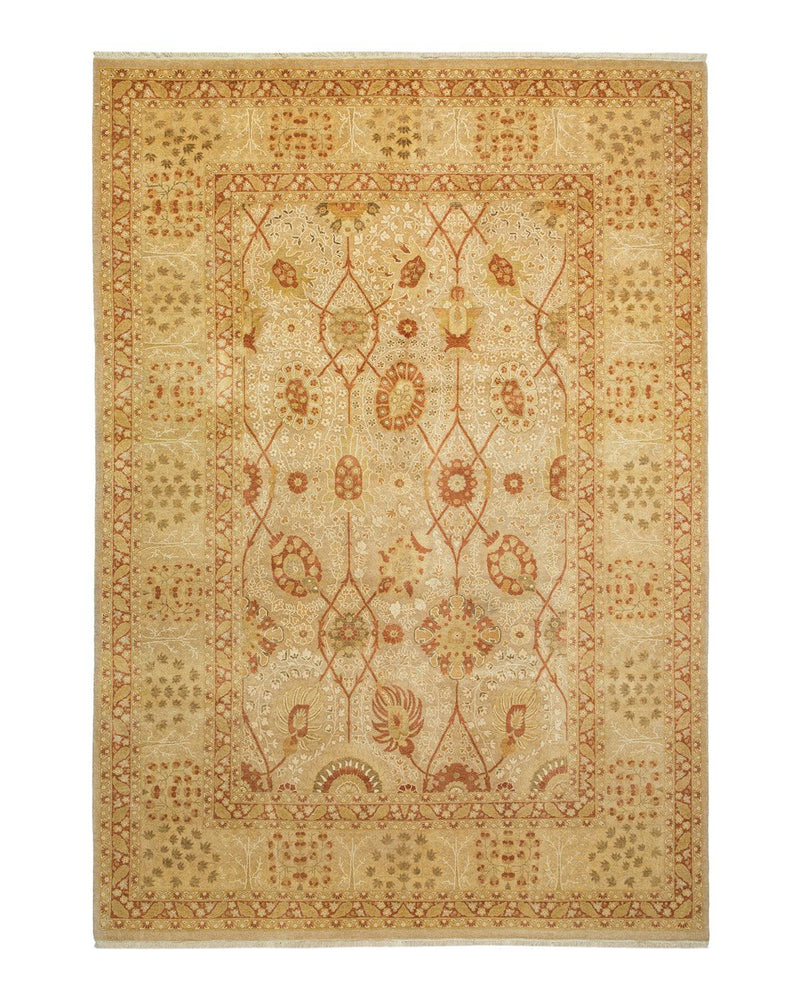 One-of-a-Kind Imported Hand-Knotted Area Rug  - Ivory, 6' 3" x 8' 10" - Modern Rug Importers