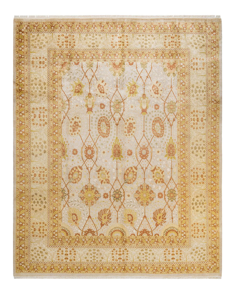 One-of-a-Kind Imported Hand-Knotted Area Rug  - Ivory, 8' 2" x 10' 2" - Modern Rug Importers