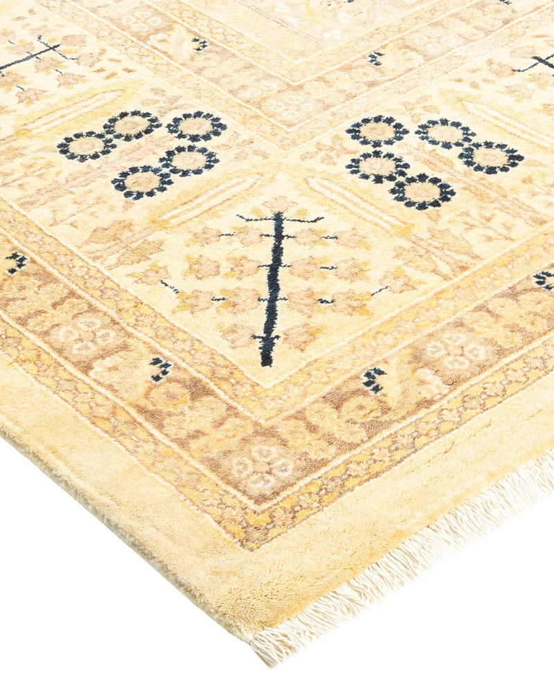 One-of-a-Kind Imported Hand-Knotted Area Rug  - Ivory,  8' 3" x 10' 3" - Modern Rug Importers
