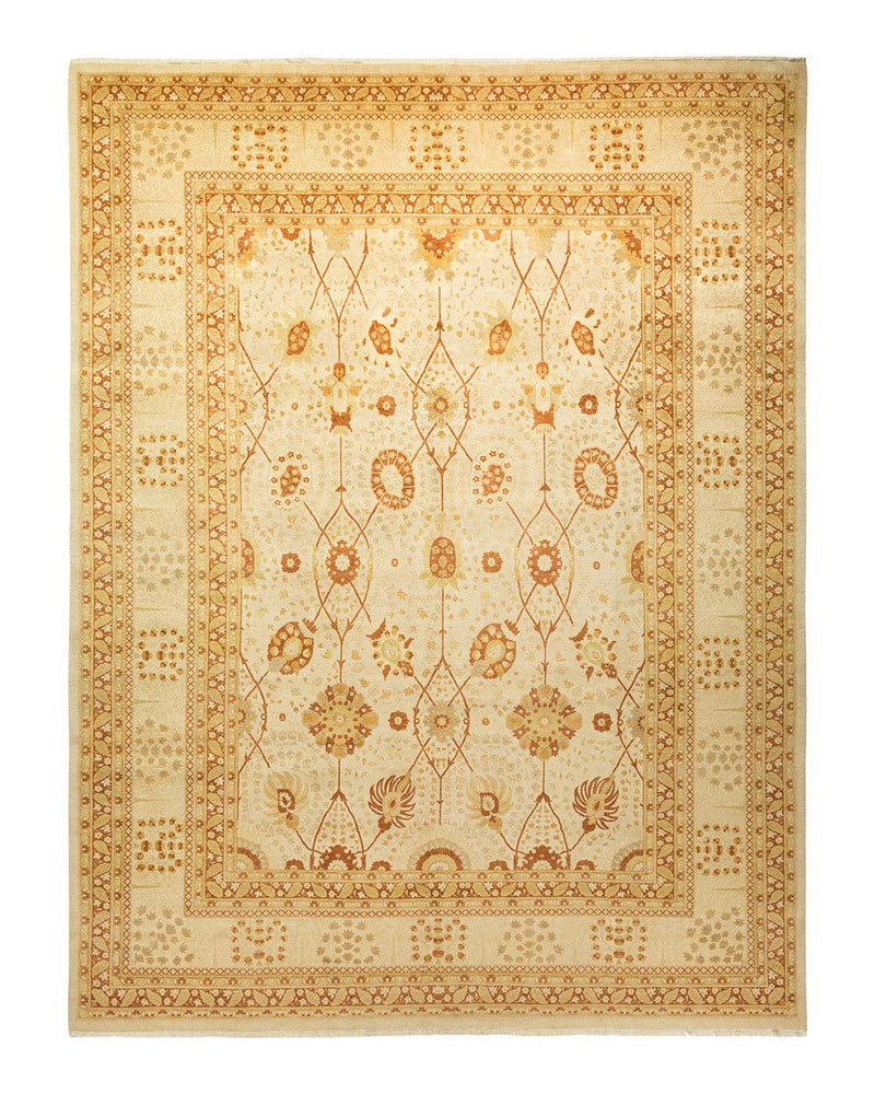 One-of-a-Kind Imported Hand-knotted Area Rug  - Ivory, 9' 4" x 12' 2" - Modern Rug Importers