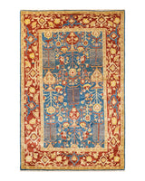 One-of-a-Kind Imported Hand-knotted Area Rug  - Light Blue, 6' 3" x 9' 4" - Modern Rug Importers