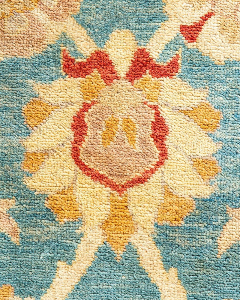 One-of-a-Kind Imported Hand-knotted Area Rug  - Light Blue, 9' 0" x 11' 10" - Modern Rug Importers