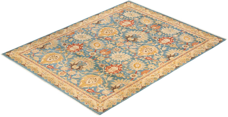 One-of-a-Kind Imported Hand-knotted Area Rug  - Light Blue, 9' 0" x 11' 10" - Modern Rug Importers