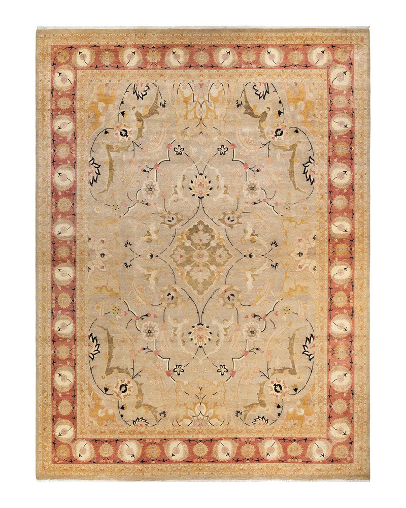One-of-a-Kind Imported Hand-knotted Area Rug  - Light Gray,  10' 3" x 13' 9" - Modern Rug Importers