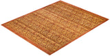 One-of-a-Kind Imported Hand-Knotted Area Rug  - Orange, 8' 0" x 9' 10" - Modern Rug Importers