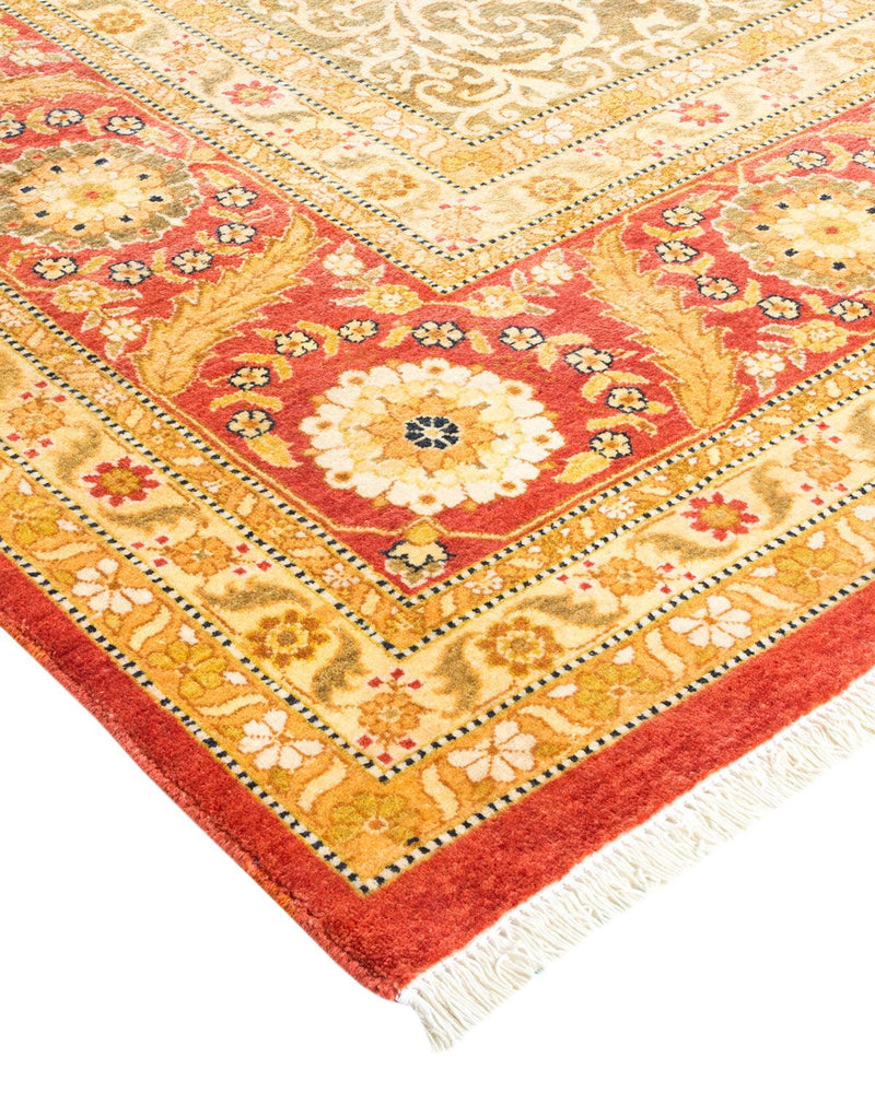 One-of-a-Kind Imported Hand-knotted Area Rug  - Orange,  8' 1" x 10' 8" - Modern Rug Importers