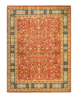 One-of-a-Kind Imported Hand-Knotted Area Rug  - Orange, 8' 2" x 10' 10" - Modern Rug Importers