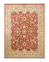 One-of-a-Kind Imported Hand-knotted Area Rug  - Orange, 8' 2" x 11' 0" - Modern Rug Importers