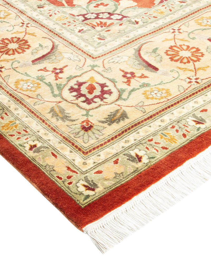 One-of-a-Kind Imported Hand-knotted Area Rug  - Orange, 8' 2" x 11' 0" - Modern Rug Importers