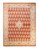 One-of-a-Kind Imported Hand-knotted Area Rug  - Orange, 9' 3" x 12' 3" - Modern Rug Importers