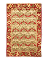 One-of-a-Kind Imported Hand-knotted Area Rug  - Red, 5' 10" x 9' 1" - Modern Rug Importers