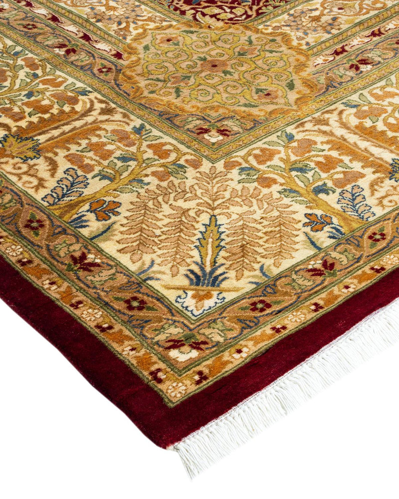 One-of-a-Kind Imported Hand-Knotted Area Rug  - Red, 9' 3" x 11' 10" - Modern Rug Importers