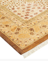 One-of-a-Kind Imported Hand-knotted Area Rug  - Yellow, 9' 5" x 12' 6" - Modern Rug Importers