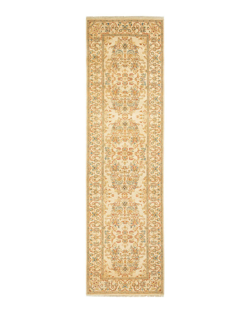 One-of-a-Kind Imported Hand-knotted Runner Rug  - Ivory, 2' 8" x 9' 10" - Modern Rug Importers