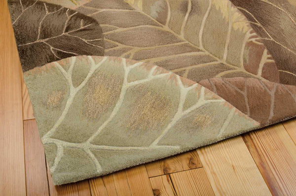 Nourison Tropics TS12 Brown/Green Floral Indoor Rug