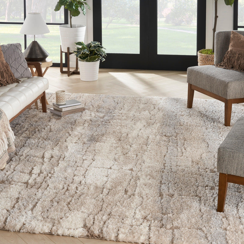 Nourison Dreamy Shag DRS09 Ivory Beige Modern & Contemporary Indoor Rug