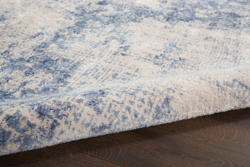 Nourison Silky Textures SLY01 Ivory/Blue Indoor Rug