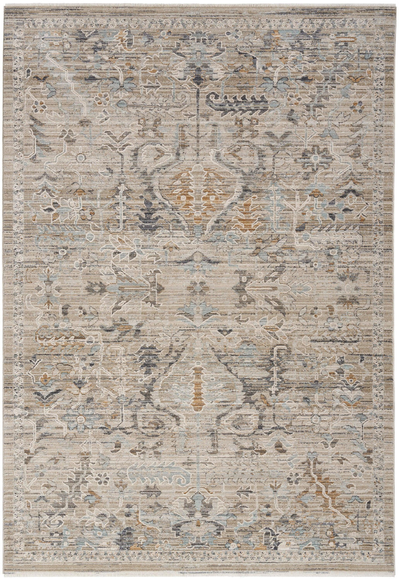 Nourison Lynx 2'3" x 10' Ivory Taupe Bohemian Indoor Rug