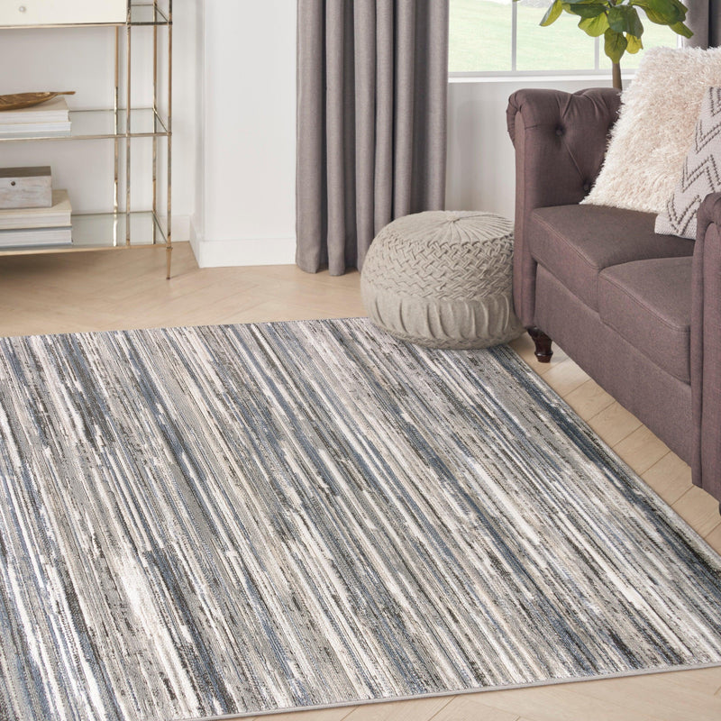 Nourison Serenity Home SRH03 Ivory Grey Blue Modern Indoor Rug