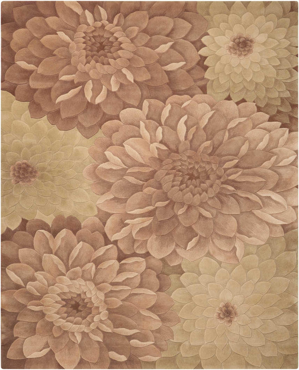 Nourison Tropics TS11 Taupe/Green Floral Indoor Rug