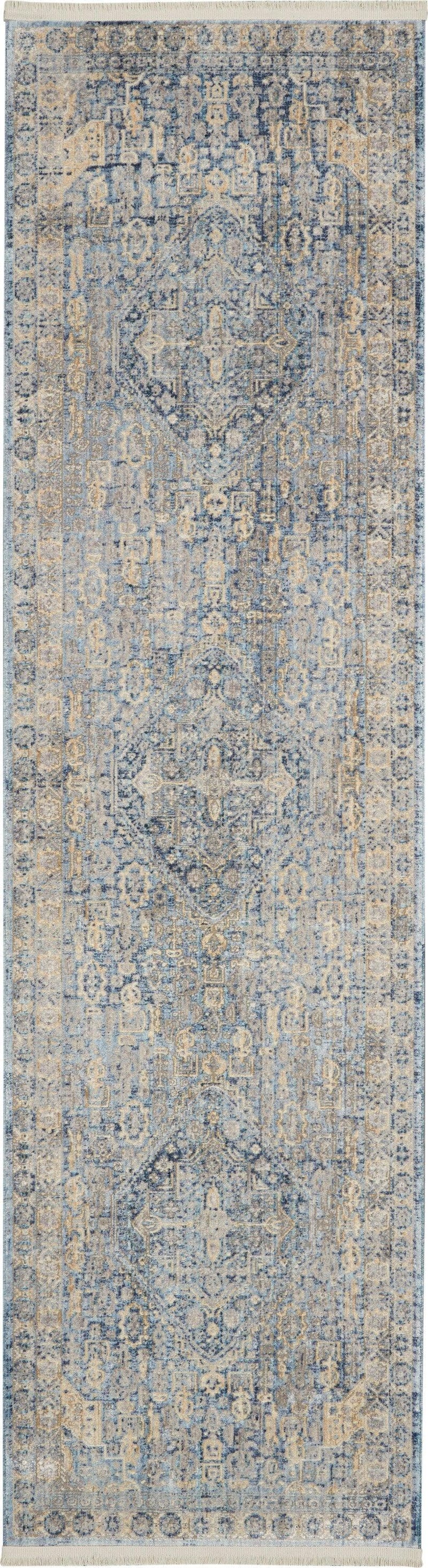 Nourison Lustrous Weave LUW02 Blue/Ivory Floral Indoor Rug