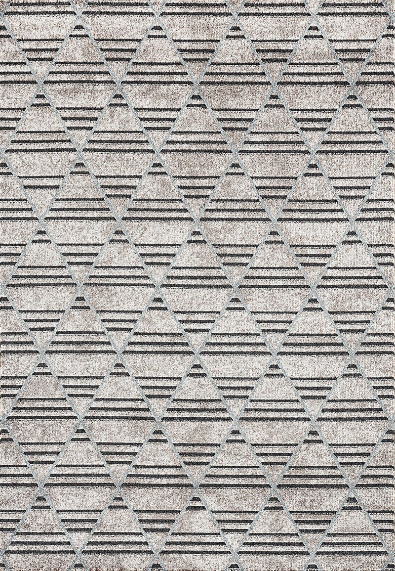 ROBIN 1156-895 TAUPE DK GREY LT BLUE - Modern Rug Importers