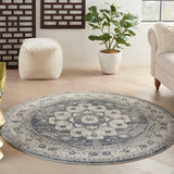 Nourison Quarry QUA07 Grey Ivory Vintage Indoor Rug