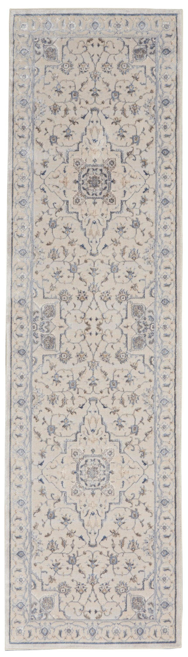 Nourison Silky Textures SLY08 Ivory/Grey Indoor Rug