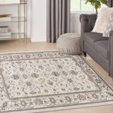 Nourison Serenity Home SRH02 Ivory Mocha Vintage Indoor Rug