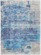 kathy ireland Home Safari Dreams KI374 Teal Painterly Indoor Rug