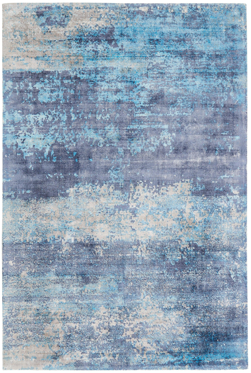 kathy ireland Home Safari Dreams KI374 Teal Painterly Indoor Rug