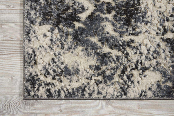 Michael Amini Gleam MA603 Ivory/Slate Painterly Indoor Rug