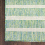 Nourison Positano POS03 Blue Green Ivory Modern Rug